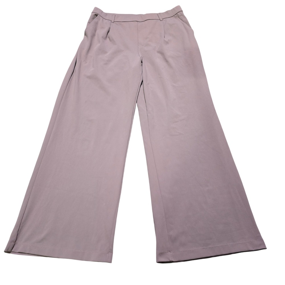 Halara Wide Leg Pants Womens XL Tall Mauve Pink High Waisted Pleated Trousers